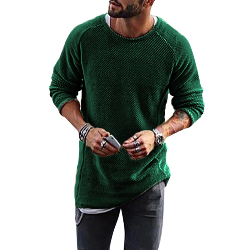 Men Sweaters Autumn Winter Knitted Solid Simply Style Pullover Casual Loose O Neck Sweater Jumper Male Outerwear 2018