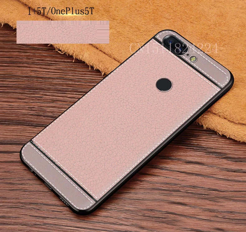 Soft TPU For OnePlus 5T Case Cover 6.01 inch PU Leather Texture Silicone Case Fundas For One Plus 5T A5010 Cases Back Cover For OnePlus 5t (11)