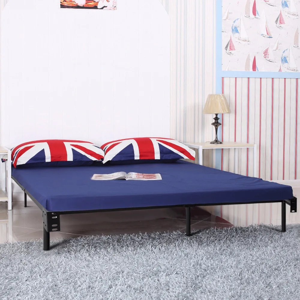 Giantex Black Folding Heavy Duty Metal Bed Frame Center Support Bedroom Full Size Bedroom Furniture HW52107 Giantex Black Folding Heavy Duty Metal Bed Frame Center Support Bedroom Full Size Bedroom Furniture HW52107