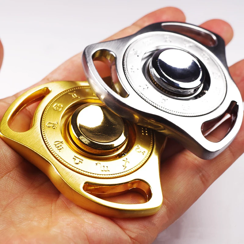 Egypt Three Leaf Twelve Constellations Hand Spinner Zinc Alloy Fidget Metal Adult Kid EDC Autism ADHD Stress Relief Toy | Игрушки и