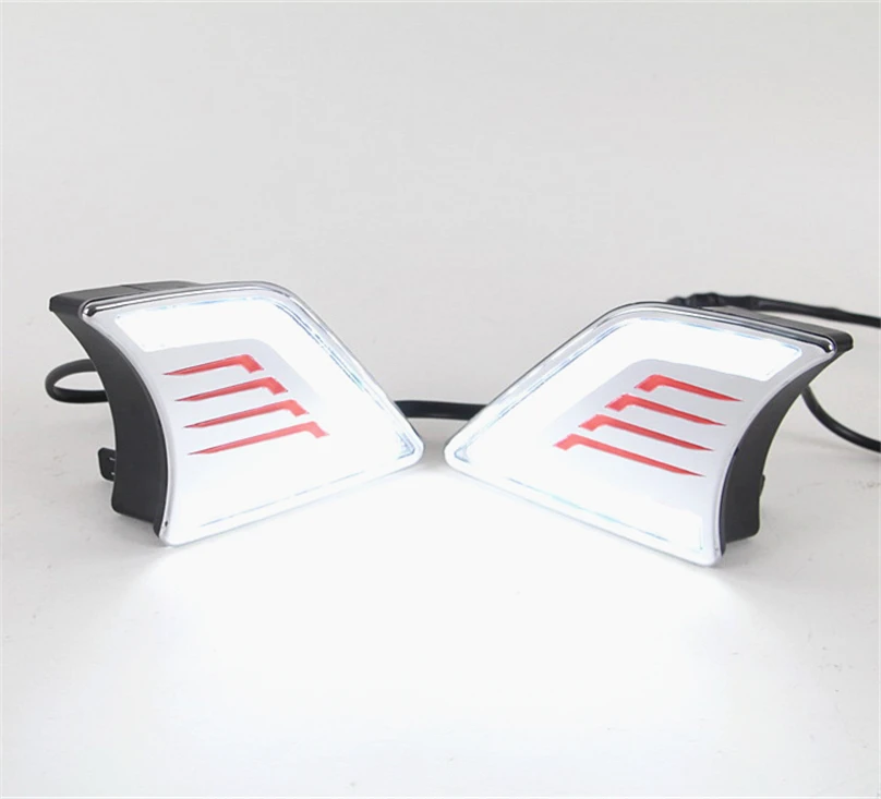 Автомобильный мигающий 2 шт. для Toyota Hilux Vigo 2012 2013 светодиодный DRL Дневной ходовой светильник Дневной светильник водонепроницаемый сигнальный фонарь автомобильный-Стайлинг