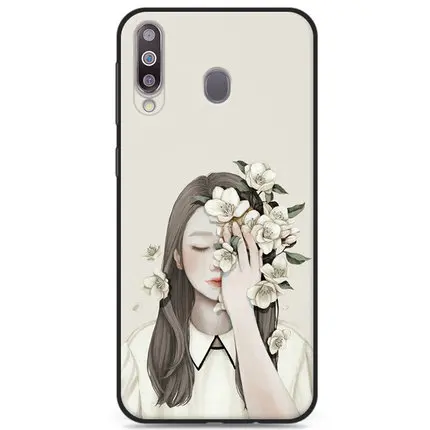 A6 M30 чехол девушка цветок Мягкий силиконовый чехол для телефона для samsung M30 M 30 корпус для samsung galaxy M30 защитный чехол s бампер - Цвет: A6