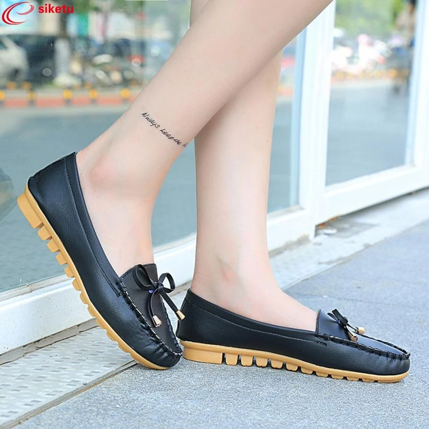Charming Nice siketu Women Flats Shoes Slip On Comfort Shoes Flat Shoes Loafers Best Gift Y30 charming nice siketu best gift baby flats tassel soft sole cow leather shoes infant boy girl flats toddler moccasin y30