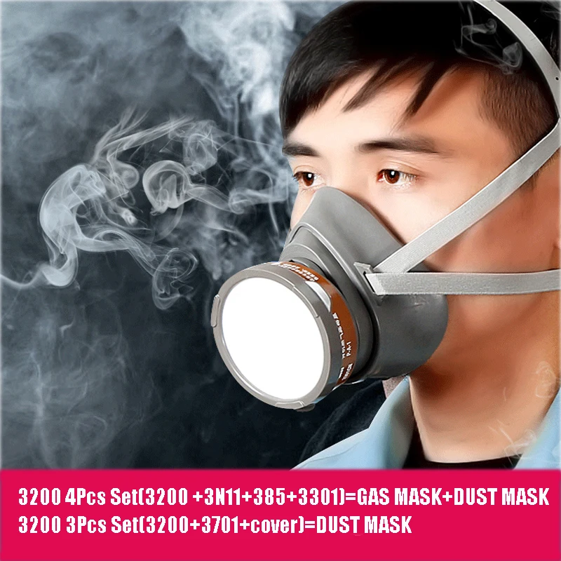 

Dust Mask 3200 Respirator Half Gas Mask and Filter Cotton for Mine/Decoration/Polished/Cutting