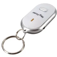 1PC Silver LED Key Finder Locator Find Lost Keys Chain Keychain Whistle Sound Control Key Holder