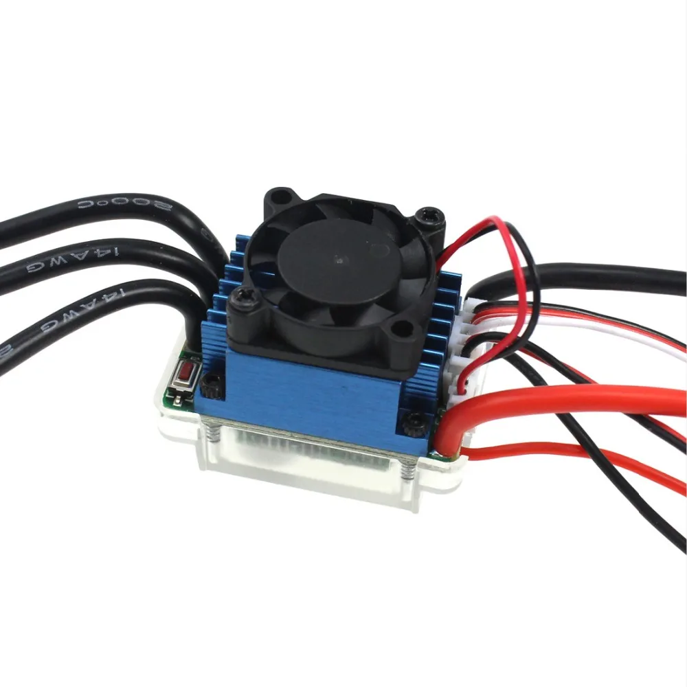 

Waterproof Sensorless Brushless 60A ESC Speed Controller for 1:10 RC racing Car Truck