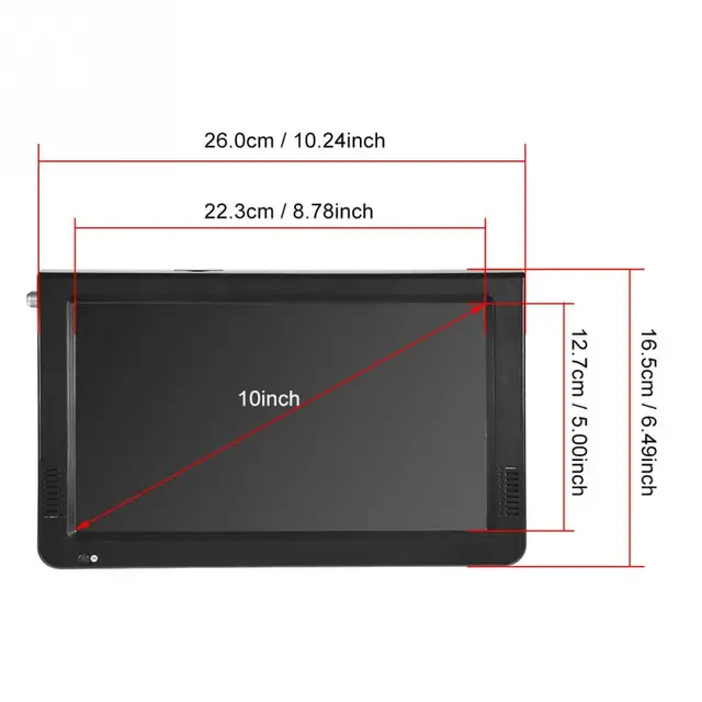LEADSTAR 10 Inch Digital Television ATSC Portable TV 1080P HD HDMI Video Player For Home/Car Televisions TV 2018