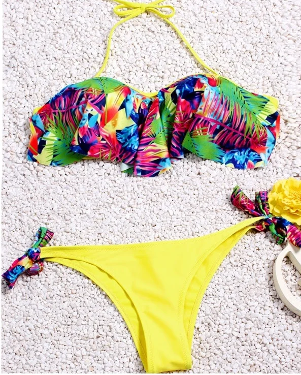 Europe Sexy Swimwear Women Quality Bikinis Set Strappy Female Girls