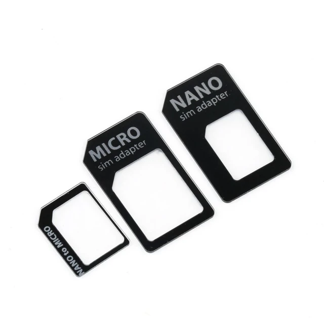 Kit 3 en 1 adaptateur Nano Sim + Micro Sim vers Sim Matériau Haute densité  100% compatible Iphone 5