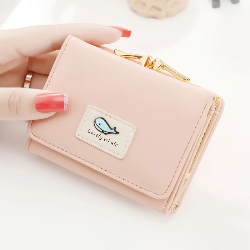 

Fashion Women wallet small three fold PU leather coin wallet mini size women purse brand designed female coin purse wallet