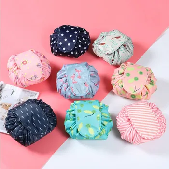 

Women Drawstring Travel Cosmetic Bag Makeup Bag Organizer Make Cosmetic bag Case Storage Pouch Toiletry Beauty Kit Box