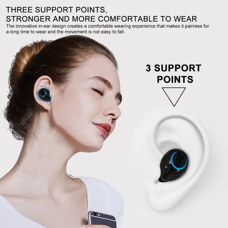 Мини микро Bluetooth наушник скрытые Наушники вкладыши стерео наушники бизнес