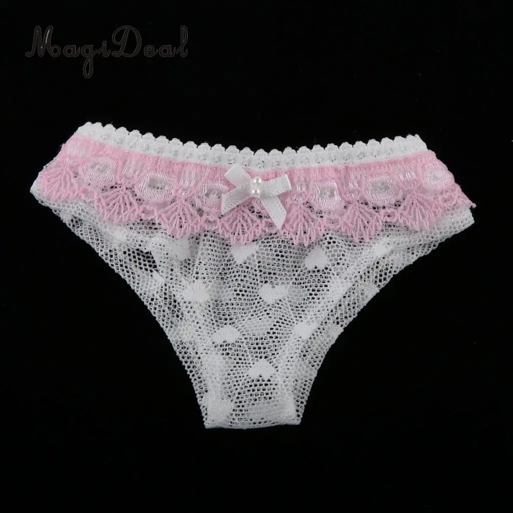 Lovely 1/3 1/4 Pink/White Lace Underwear Briefs for BJD SD Dollfie Dolls Clothes Costome Accessory