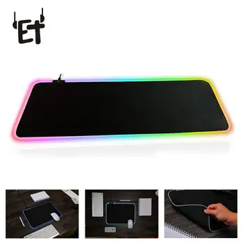 

32x25cm RGB Soft Large Gaming Mouse Pad Oversize Glowing Led Extended Mousepad Non-Slip Rubber Base Computer Keyboard Pad Mat
