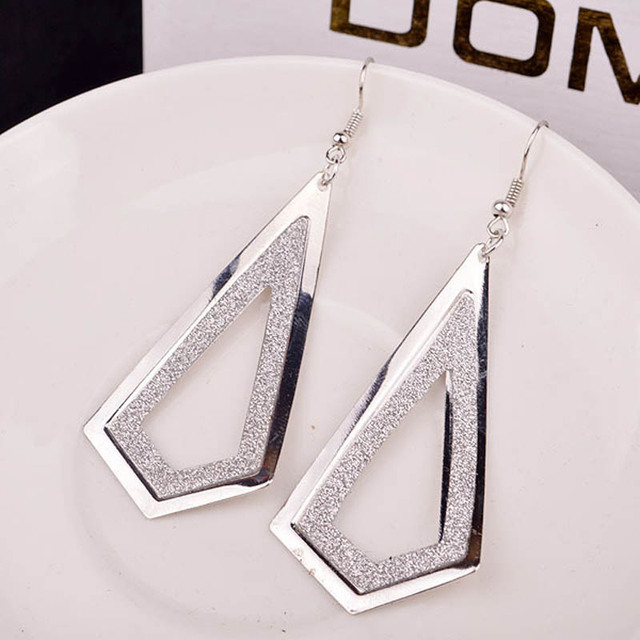 Irregular Long Dangle Earrings For Women Charm Ear Jewelry Gold Color Hanging Pendientes Flower Leaf Earings