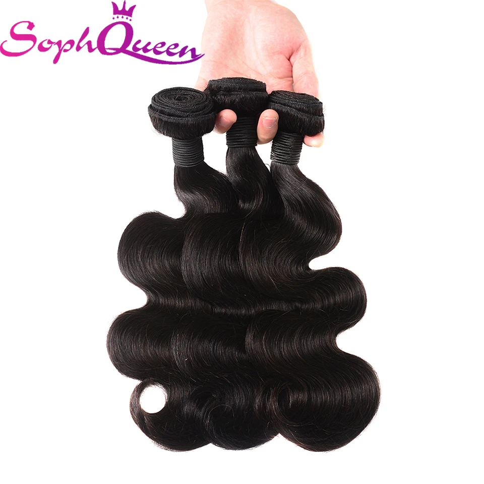 Soph queen hair малайзийские волосы объемная волна девственные натуральные волосы пучки необработанные волосы пучки можно купить с закрытием