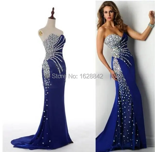 crystal evening gown