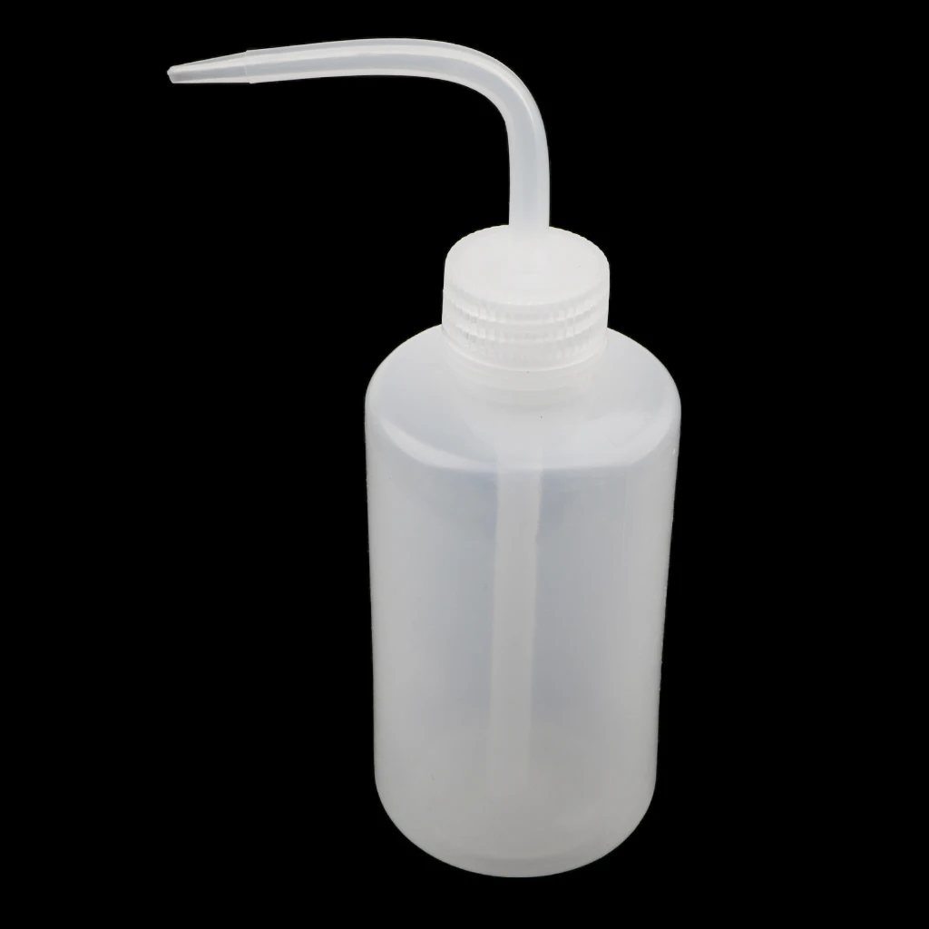 250mL Plastic Wash Bottle Squeeze Dispensing Bottles with Narrow Mouth Stem for Tattoo LAB Labware Supplies
