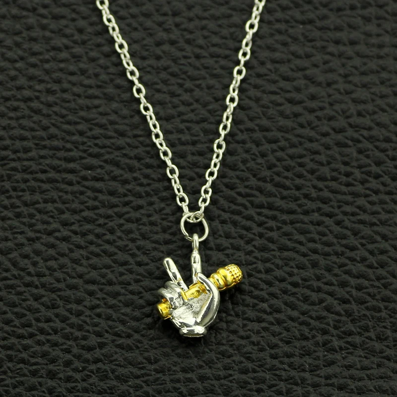 

The Good Voice Microphone Necklaces Hip hop Silver Gold Color pendant Necklaces For Women Men Fashion Jewelry Musician's collar