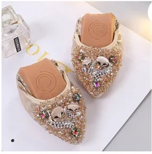Cheap Plus Size31-45 Designer Crystal Boys Girls Flat Shoes Elegant Comfortable Lady Fashion Rhinestone Children School Soft Shoes Cheap Plus Size31-45 Designer Crystal Boys Girls Flat Shoes Elegant Comfortable Lady Fashion Rhinestone Children School Soft Shoes