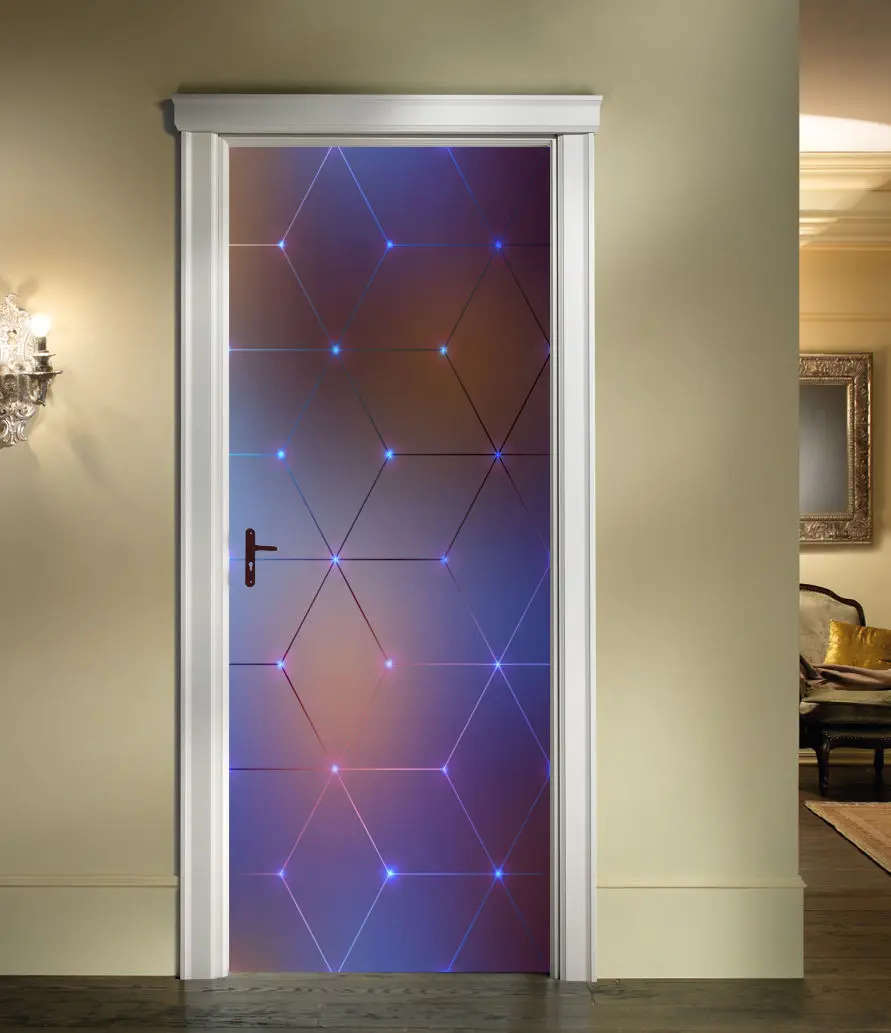 DIY 3D Wall Sticker Mural Home Decor Abstract pattern Removable Door