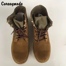 Careaymade/демисезонные художественные полусапожки в стиле ретро кожаные ботинки для влюбленных на толстой подошве ботинки с круглым носком в стиле Mori girl 3 цвета