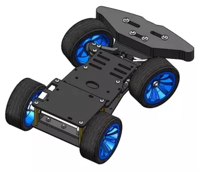 4WD RC умный автомобиль шасси с металлическим рулевым редуктором сервоподшипник комплект управляется Arduino 4 колеса Робот Модель Diy RC игрушка