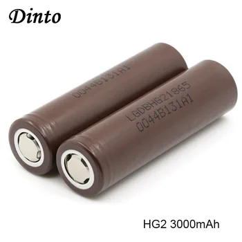 

2pcs/lot NEW Original HG2 3000mAh 18650 Rechargeable Battery 3.6V for LG Discharge 20A Electronic Cigarette Batteries