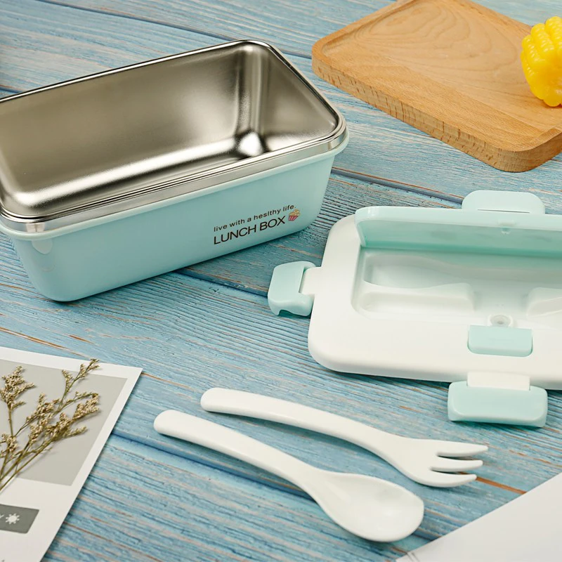 ONEUP Ланч бокс из нержавеющей стали Ins мультфильм 900 мл Bento Box экологичный контейнер
