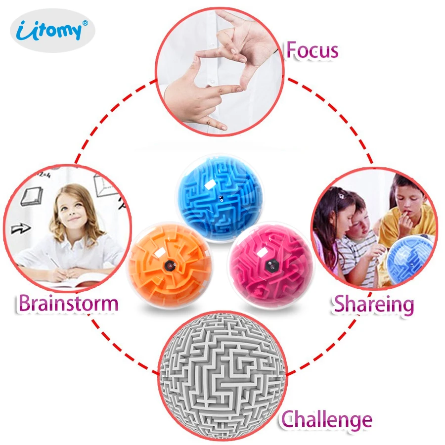 

3D Perplexus Maze Labyrinth Magical Intellect Maze Ball Intelligence Educational Interesting balance IQ Toys For kids and Adults