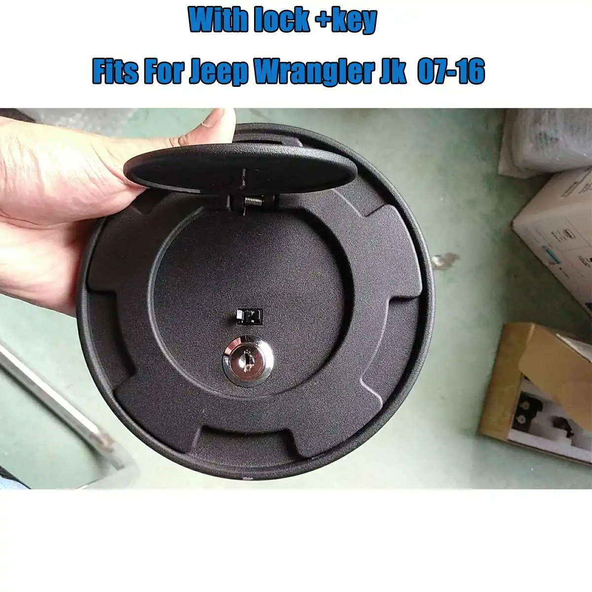 

Aluminum Alloy Fuel Filler Gas Oil Tank Cap Cover For Jeep For Wrangler JK 2007-2016 2&4Dr With Lock+Key