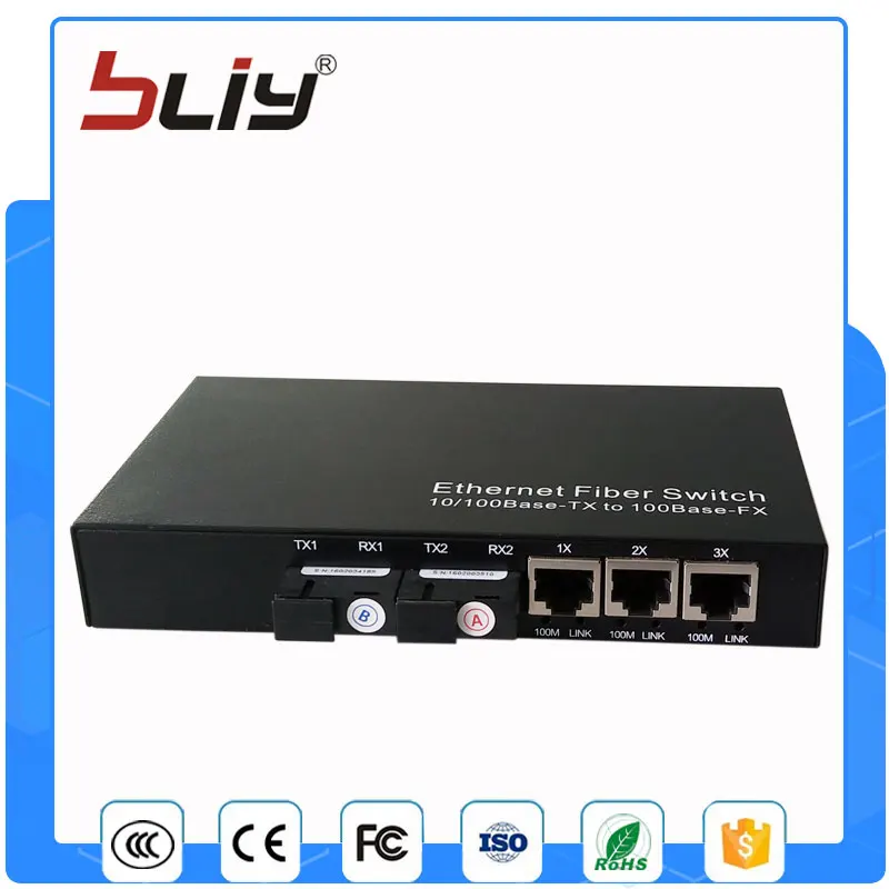 SC Одномодовый одиночный волоконный 2 Волоконно-оптический al порты 3 rj45 Ethernet