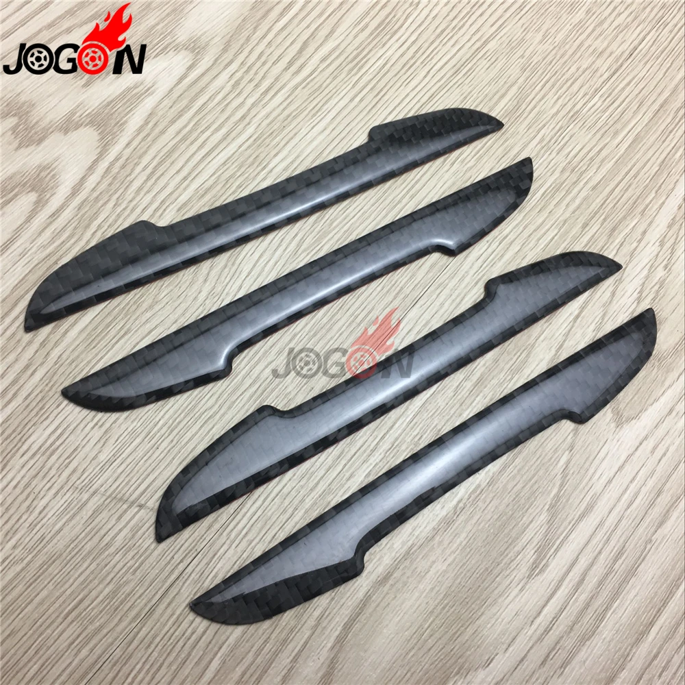 Carbon Fiber Car Body Door Side Anti Scratch Rubbing Trim 4P For
