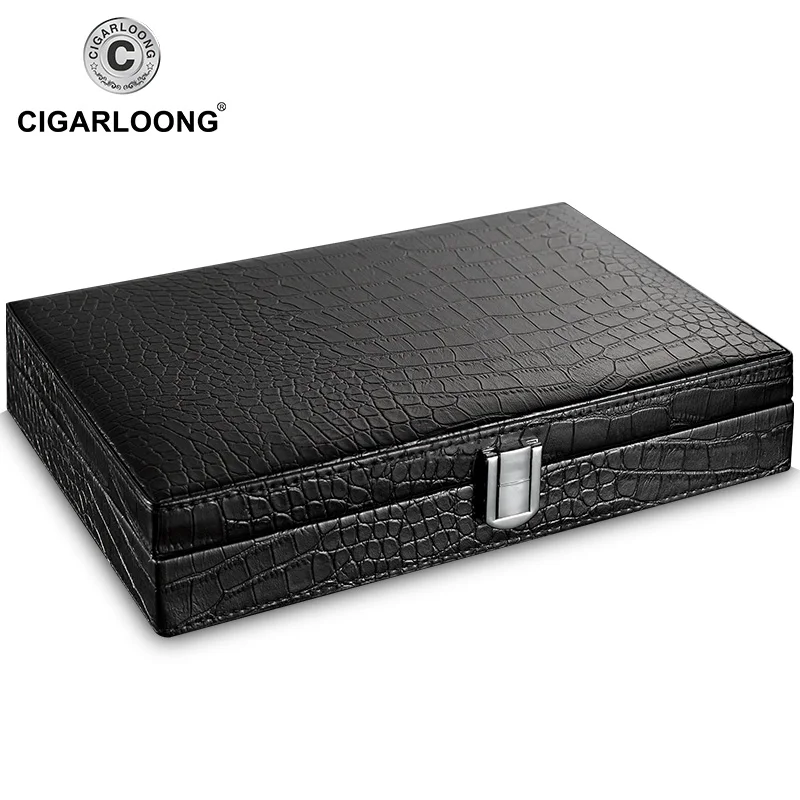

CIGARLOONG Cigar case box Cedar Wood Cigar Humidor storage with hygrometer & humidifier HH-1022