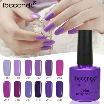 

12pcs/set Gel Polish Pink Purple Colors UV Nail Polish Gel Varnish Long-lasting Soak Off Gel Lacquer Nail Polish Base Top Coat