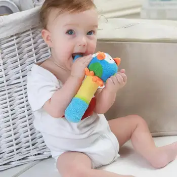 

Cartoon Animal Pattern Doll Baby Rattle Interesting Vocalization Owl Cow Rabbit Cat Dog Toys Soft Toy Baby Crib Bed Ring Bell