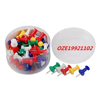 

Office Corkboard Paper Head Thumb Tack Push Pins Assorted Color 9mm