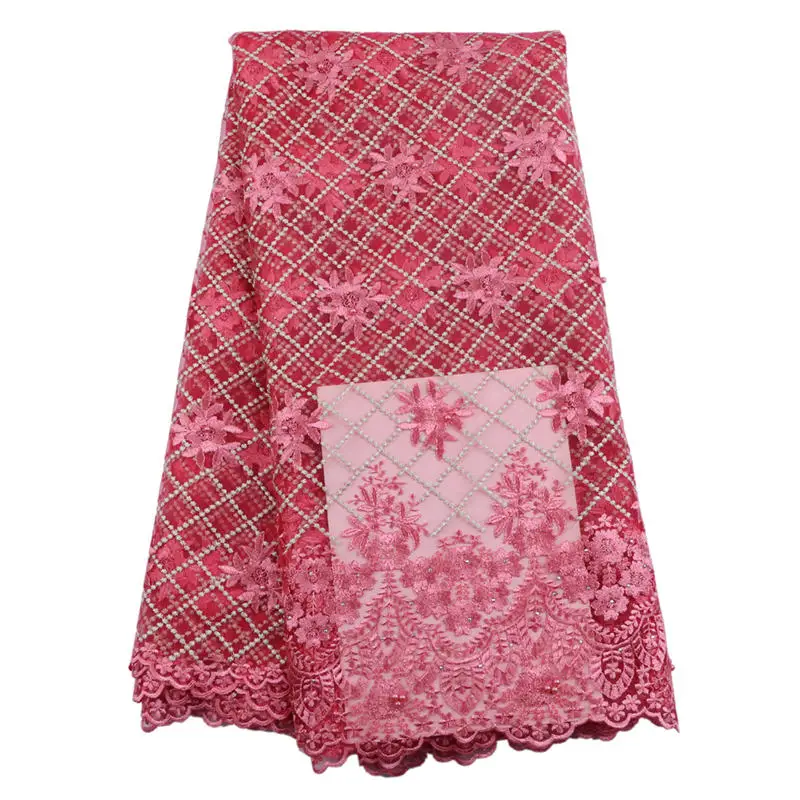 

new fashion African lace with stones wholesale price French lace fabric High quality New arrived for women or man cloth -30