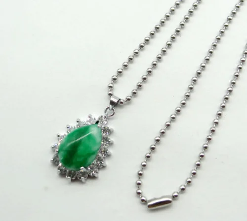 wholesale Natural stone green Teardrop Agates Quartz crystal charm pendant for DIY Jewelry Making Necklace Accessories A1 | Украшения и