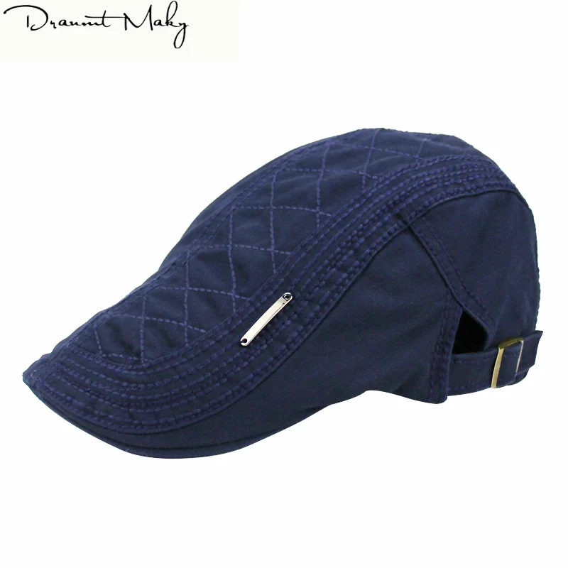 Buy New Male Summer Solid Newsboy Caps Men Casual Ivy