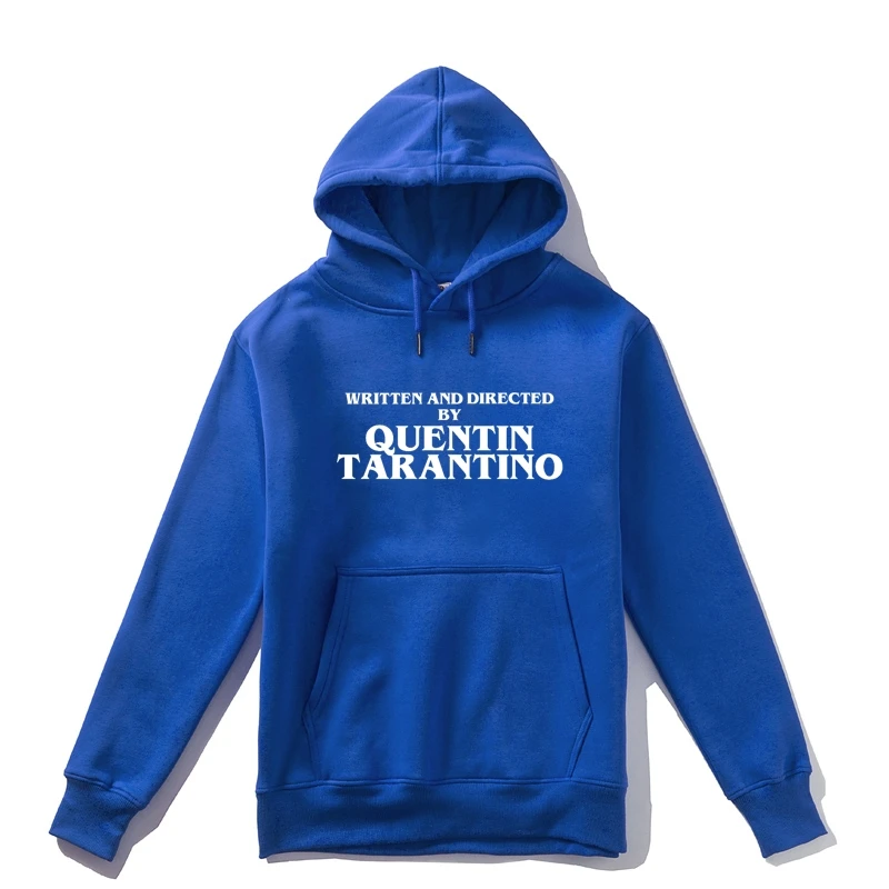 Написанная и направленная Квентин Тарантино мужская толстовка с капюшоном Женская Повседневная брендовая модная Толстовка Высокого Качества верхняя одежда Swe - Цвет: Blue