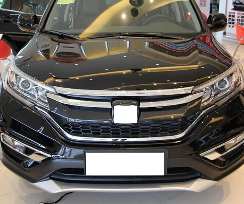 Для Honda CR-V CRV ABS Хромированная передняя решетка вокруг капота