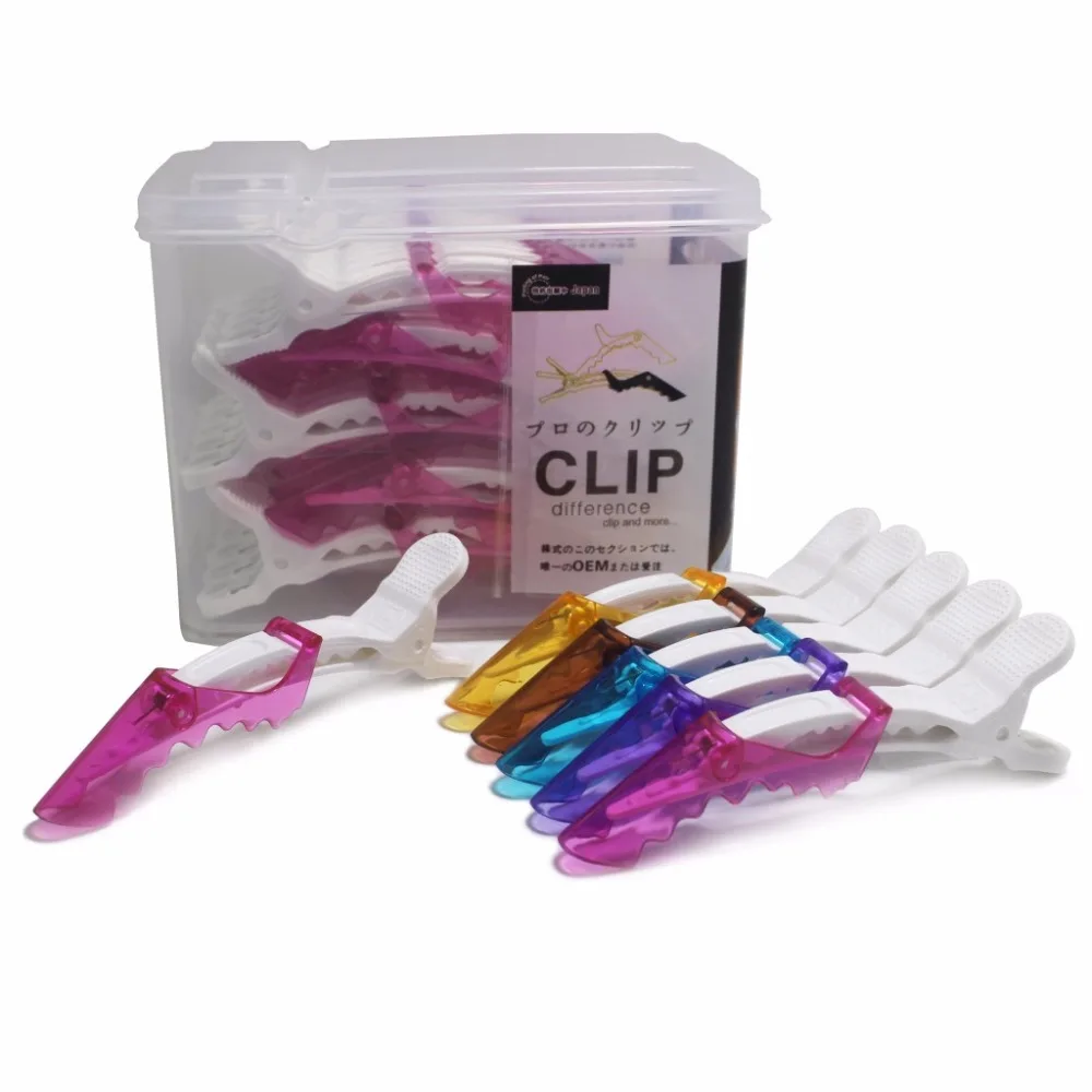 30pcs/pack Plastic Hair Clips Crocodile Hairpins For Hairdressingin