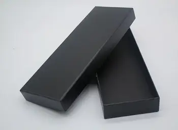 

50pcs/lot Classic Black Rectangle Tie Scraf Packing Boxes 27x9x3cm Bowtie/Silk Scarf Packaging Box Jewelry Carrying Cases