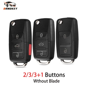 

Dandkey 2 3 3+1 Buttons For VW Golf 4 5 Passat B5 B6 Polo Touran For Seat For Skoda Folding Flip Remote Key Shell Without Blade