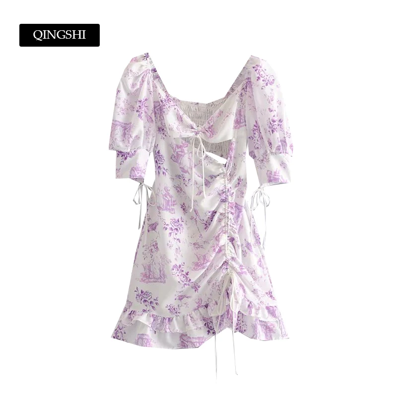 

Summer New Womens Sexy Dress Vestidos Lace Up White Bohemian Party Dress Hollow Out For Love Short Mini Dresses Streetwear 2019