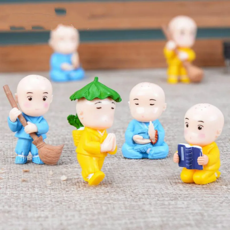 

1pc New Arrival Miniature Kung Fu Monks Micro Landscape Decor Model Action Figure Mini Cartoon Craft Ornaments Figure Toys