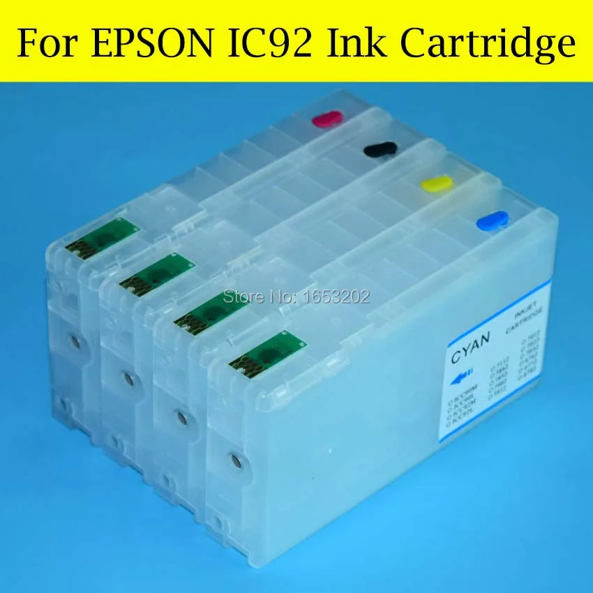 ФОТО 5 Sets/Lot With Auto Permanent Chip Ink Cartridge For Epson IC92 PX-M840 M840 PX-S840 S840 Printer Cartridge IC92
