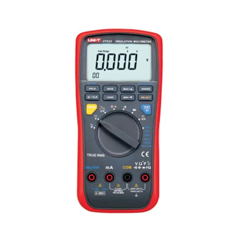  UNI-T UT533 RMS Auto 50~1000V Insulation Earth Digital Resistance Meter Capacitance Temperature Tes