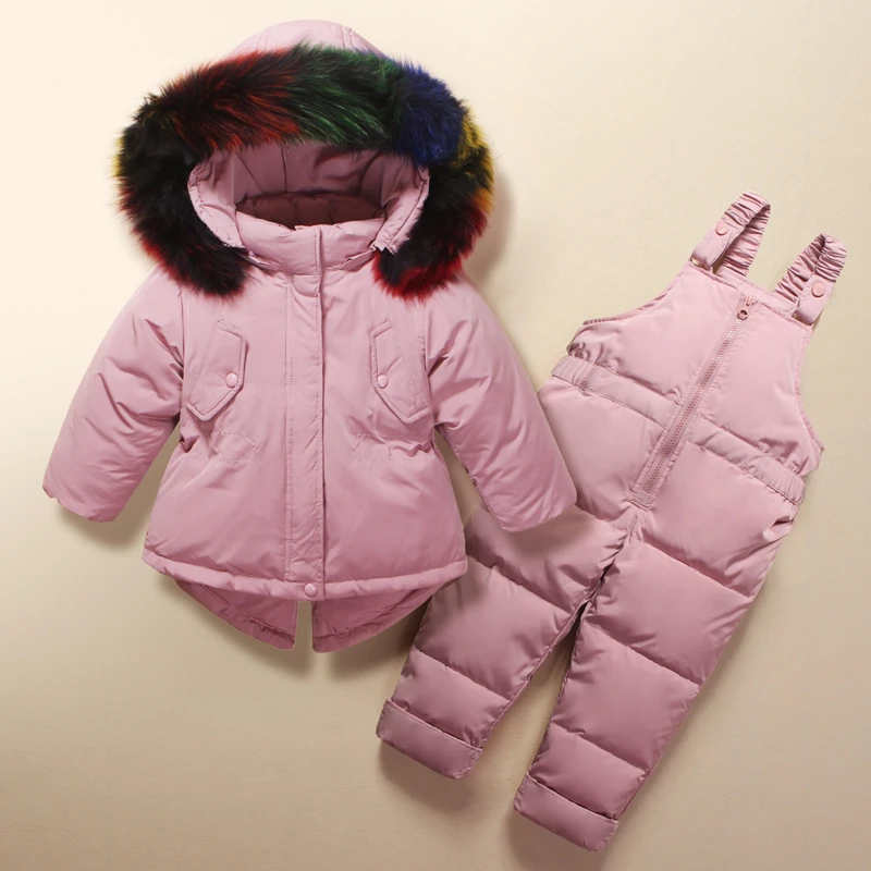 Conjuntos de de invierno para niñas, chaqueta de plumón de pato cálido, Ropa para Niñas, abrigo para niños, ropa para nieve, traje de esquí para niños|Plumíferos y - AliExpress